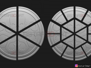 the shield hydra captain america - hail hydra - marvel comics 3d print model Modello di stampa 3D