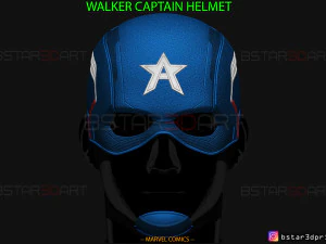 Casco de john walker capit&aacute;n am&eacute;rica - modelo de alta calidad - comics marvel Modelo de impresión 3D