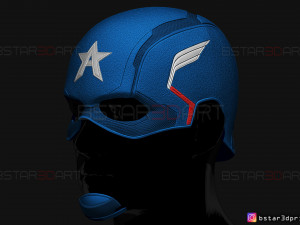 john walker captain america helmet - high quality model - marvel comics Modelo de Impressão 3D