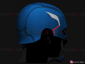john walker captain america helmet - high quality model - marvel comics Modelo de Impressão 3D