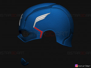 john walker captain america helmet - high quality model - marvel comics Modelo de Impressão 3D