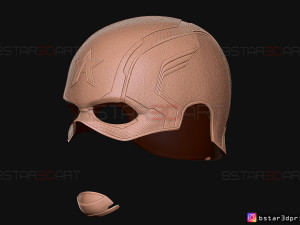 john walker captain america helmet - high quality model - marvel comics Modelo de Impressão 3D