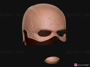 john walker captain america helmet - high quality model - marvel comics Modelo de Impressão 3D