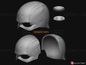 john walker captain america helmet - high quality model - marvel comics Modelo de Impressão 3D