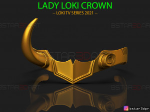 lady loki crown - loki variant - sylvie laufeydottir - high quality model 3D Print Model