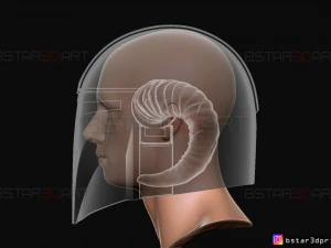 helm viking mandalorian - tanduk kambing - model print 3d model berkualitas tinggi Model Cetak 3D