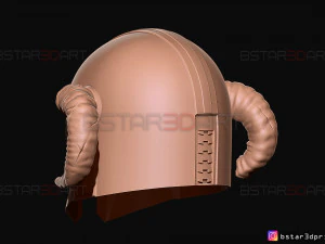 helm viking mandalorian - tanduk kambing - model print 3d model berkualitas tinggi Model Cetak 3D