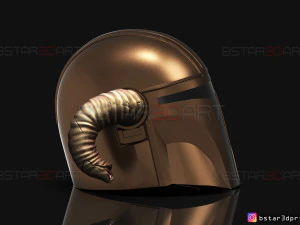 helm viking mandalorian - tanduk kambing - model print 3d model berkualitas tinggi Model Cetak 3D