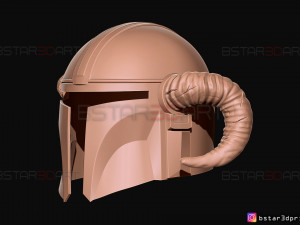 viking mandalorian helmet - goat horns - high quality model 3d print model Model do druku 3D