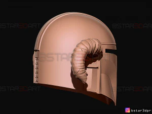 helm viking mandalorian - tanduk kambing - model print 3d model berkualitas tinggi Model Cetak 3D