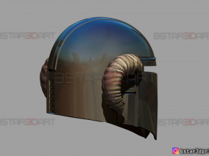 viking mandalorian helmet - goat horns - high quality model 3d print model Model do druku 3D