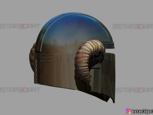 helm viking mandalorian - tanduk kambing - model print 3d model berkualitas tinggi Model Cetak 3D