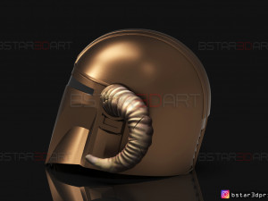 viking mandalorian helmet - goat horns - high quality model 3d print model Model do druku 3D