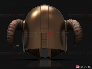 viking mandalorian helmet - goat horns - high quality model 3d print model Model do druku 3D
