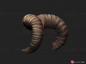 goat horns - satan horns 3d print model 3D Print Model