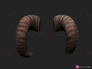 goat horns - satan horns 3d print model 3D Print Model