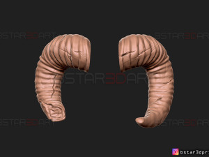 goat horns - satan horns 3d print model 3D Print Model