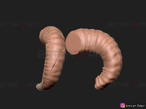 goat horns - satan horns 3d print model 3D Print Model