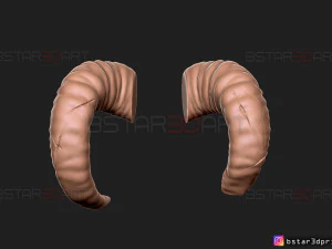 goat horns - satan horns 3d print model 3D Print Model