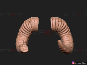 goat horns - satan horns 3d print model 3D Print Model