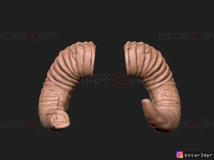 goat horns - satan horns 3d print model 3D Print Model