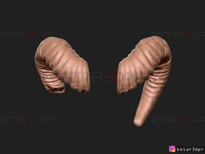 goat horns - satan horns 3d print model 3D Print Model