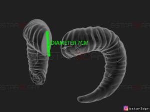 goat horns - satan horns 3d print model 3D Print Model