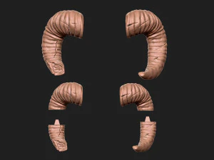 goat horns - satan horns 3d print model 3D Print Model