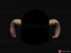 goat horns - satan horns 3d print model 3D Print Model