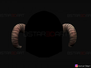 goat horns - satan horns 3d print model 3D Print Model