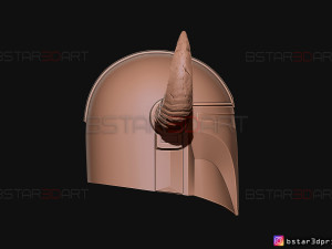 viking mandalorian helmet - buffalo horns - high quality model 3D Принт Модель