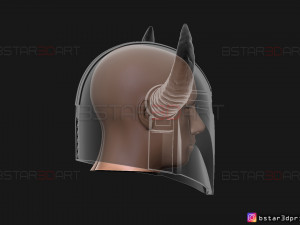 viking mandalorian helmet - buffalo horns - high quality model 3D Принт Модель
