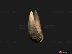 buffalo horns - satan horns - demon horns 3d print model 3D Print Model