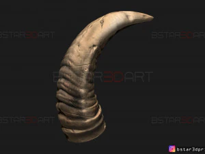 buffalo horns - satan horns - demon horns 3d print model 3D Print Model
