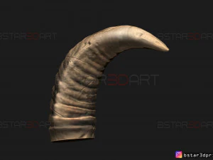 buffalo horns - satan horns - demon horns 3d print model 3D Print Model