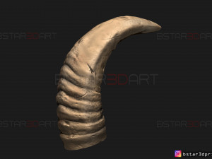 buffalo horns - satan horns - demon horns 3d print model Modelo de impresión 3D