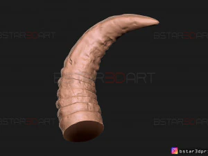 buffalo horns - satan horns - demon horns 3d print model 3D Print Model