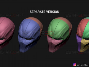 deathstroke mask - dc comics helmet cosplay 3d print model 3D 프린트 모델