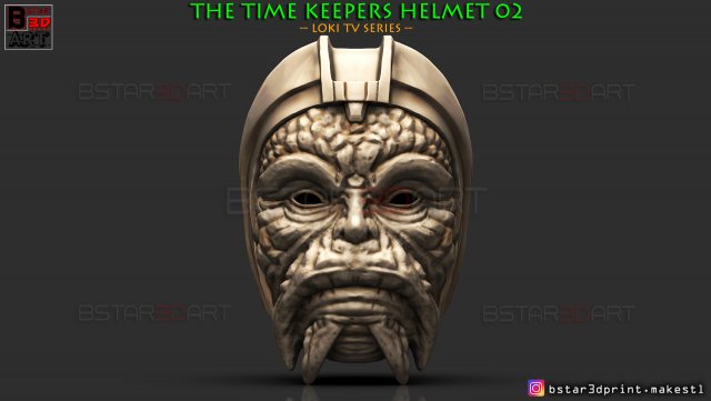 the time keeper helmet - loki tv series 2021 cosplay mask 3d print model 3D प्रिंट मॉडल .c4d .max .obj .3ds .fbx .stl .blend 