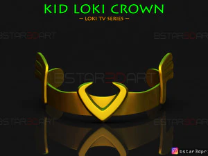 kid loki crown - loki tv series 2021 3d print model 3D Print Model