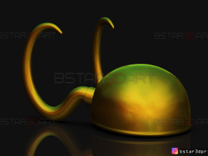classic loki helmet - loki tv series 2021 3d print model 3D Print Model