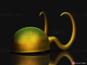 classic loki helmet - loki tv series 2021 3d print model 3D Print Model