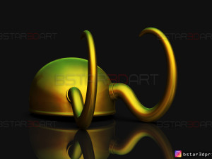 classic loki helmet - loki tv series 2021 3d print model 3D Print Model