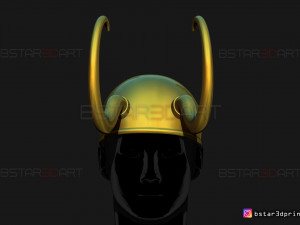classic loki helmet - loki tv series 2021 3d print model 3D Print Model