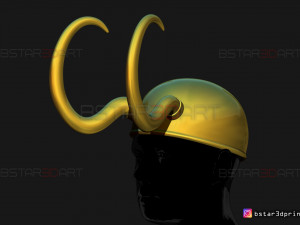 classic loki helmet - loki tv series 2021 3d print model 3D Print Model