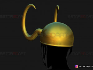 classic loki helmet - loki tv series 2021 3d print model 3D Print Model