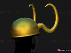classic loki helmet - loki tv series 2021 3d print model 3D Print Model