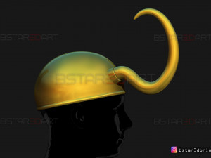 classic loki helmet - loki tv series 2021 3d print model 3D Print Model