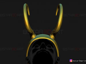 classic loki helmet - loki tv series 2021 3d print model 3D Print Model