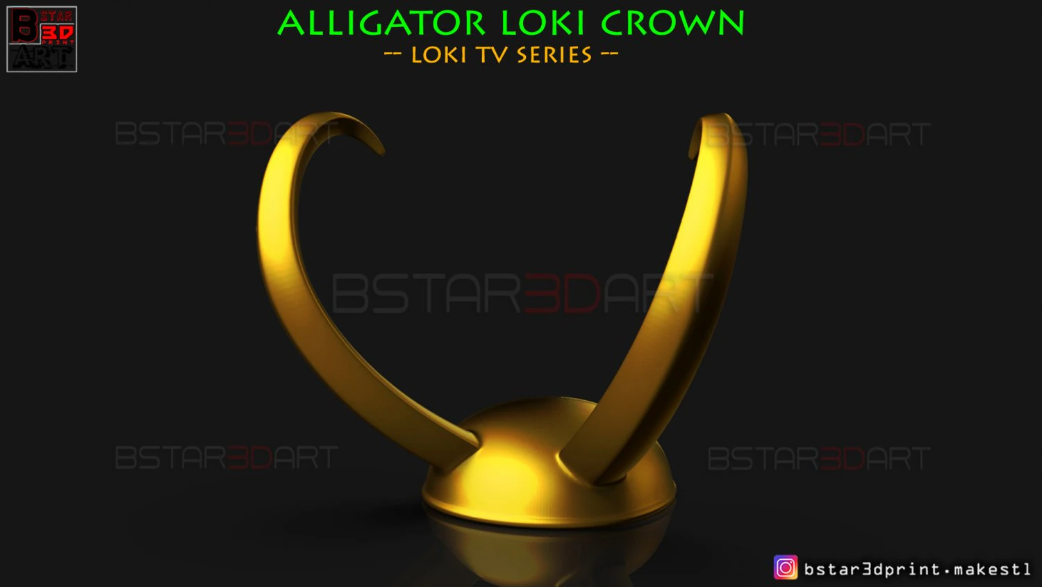 alligator loki crown - loki tv series 2021 3d print model 3D Print Model .c4d .max .obj .3ds .fbx .stl .blend 